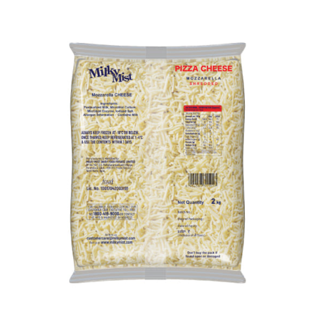 Milky Mist  Mozzarella Cheese (Shredded) 2 kg Pack