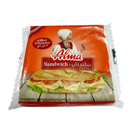 Slice Cheese Alma Sandwich White 8 slices